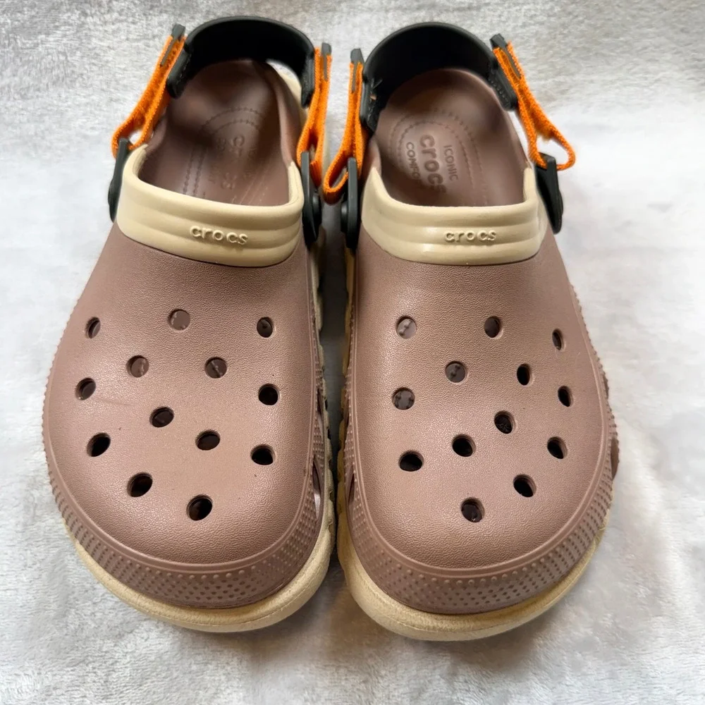 Crocs Clogs Duet Max II Truffle Back Strap Rugged M 8 / W 10 Platform Sandals
